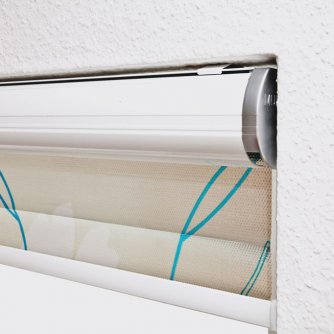 Trend Line electrical roller blind with print, installation to the top