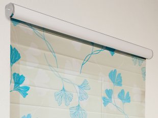 Electrical roller blind Trend-Line with pleated and printed film