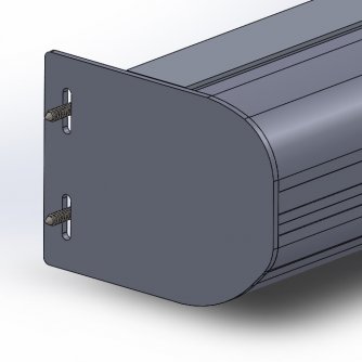 by screw channel to the back side