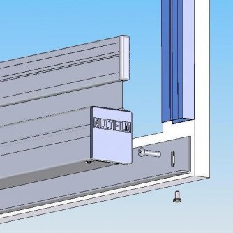 Lux-Line screw fitting on the frame