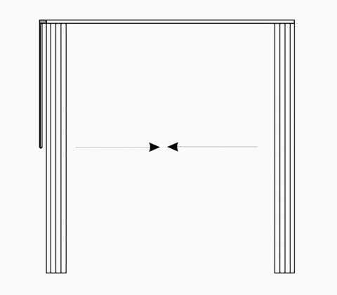 Vertical blind both-sided