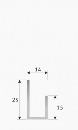 Side guides U15/25 for roller blinds