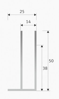 Side guides UL38 UL50 for roller blinds